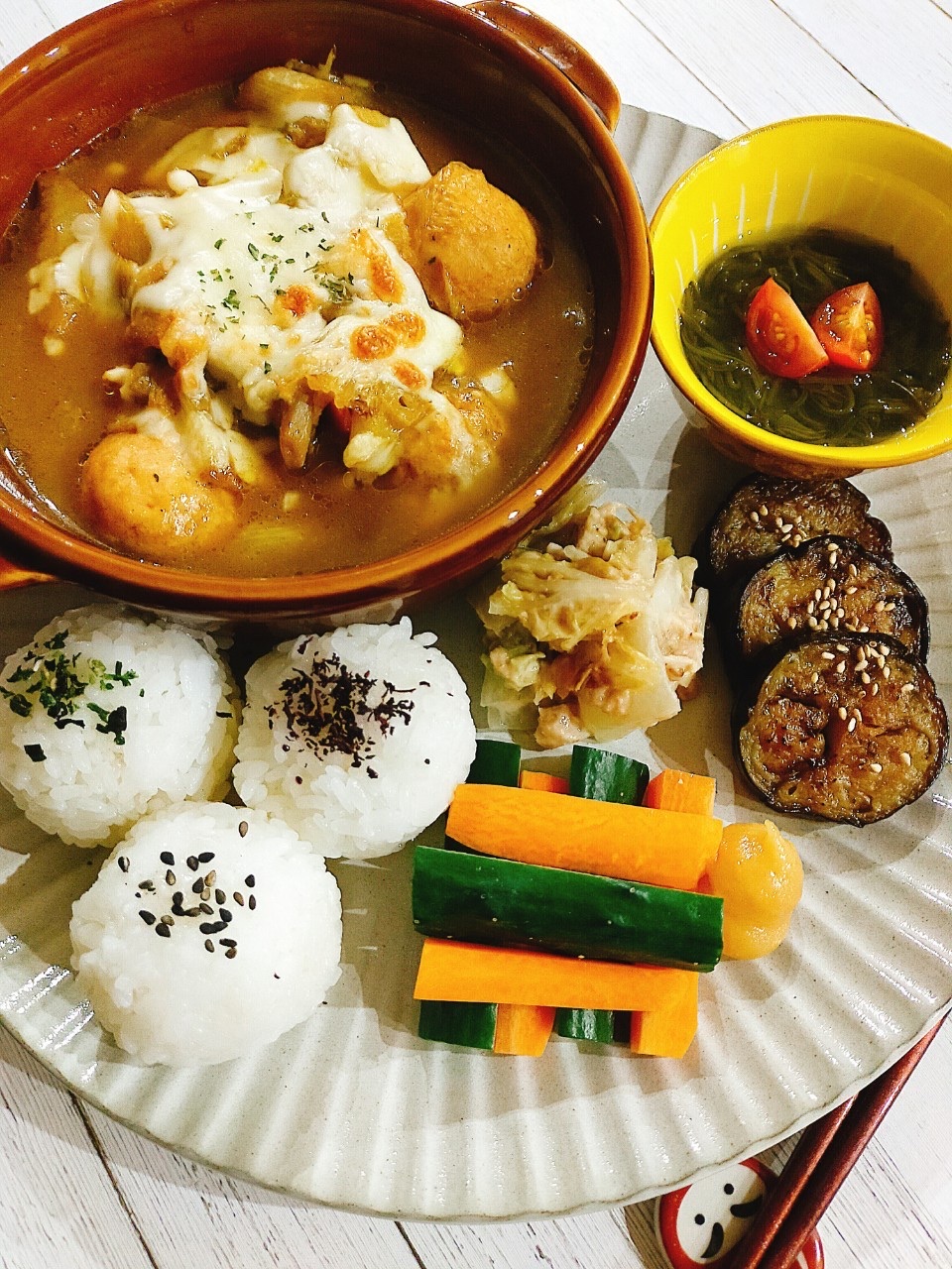 お鍋の付け合わせは何にする？？カレー鍋のワンプレート【献立紹介】