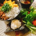 鶏そぼろで簡単どんぶり!しらすも追加で3色丼プレート【献立紹介】