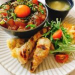 漬けダレはレンジで簡単!マグロの漬け丼ワンプレート【献立紹介】